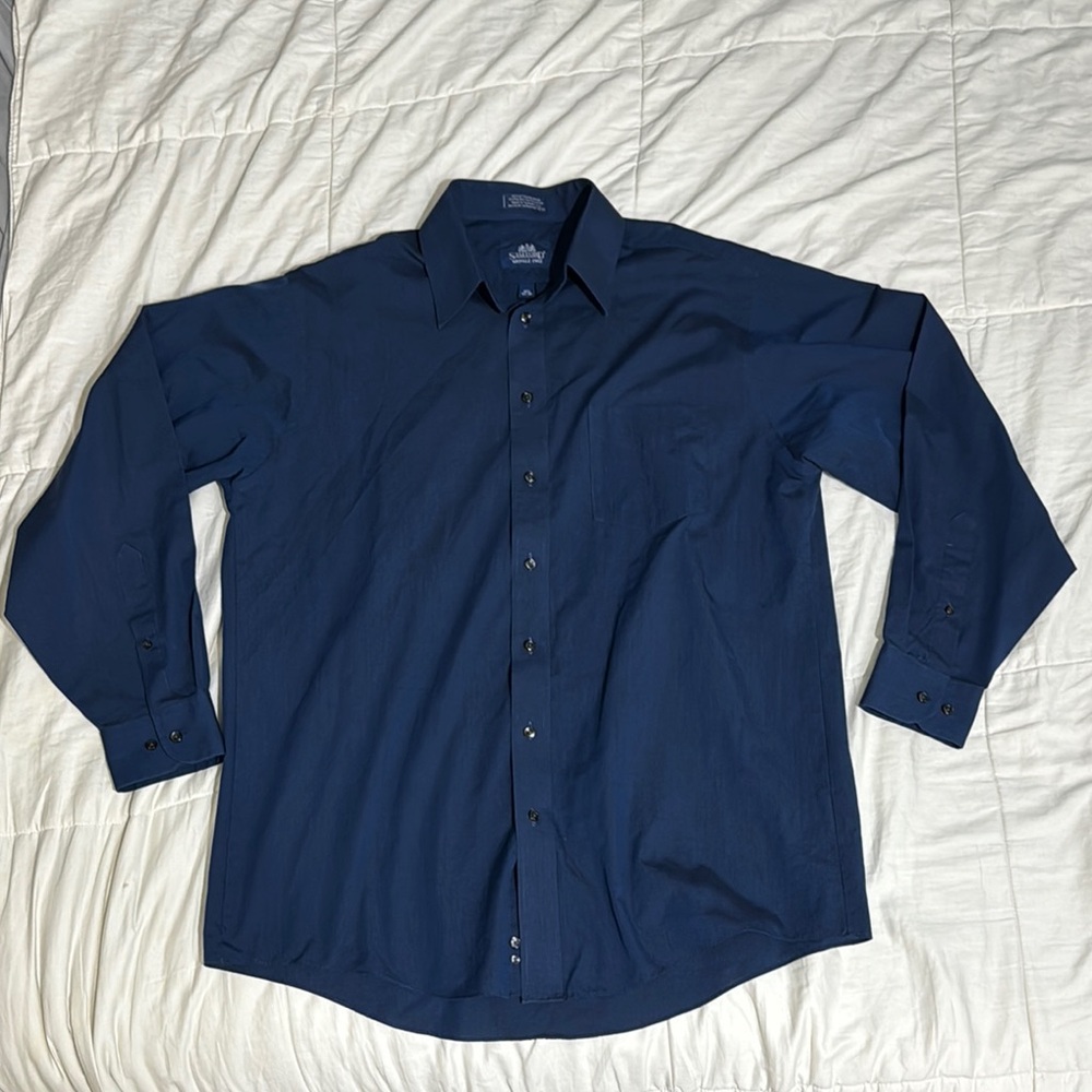 Men's Navy Blue Dress Shirt